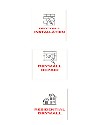 a set of logos for drywall installation and repair